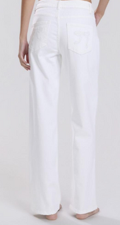 Piro bow jeans, white