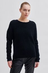 Brook knit new O-neck, black