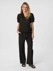 Odesa linen blouse, black