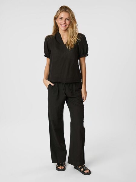 Odesa linen blouse, black