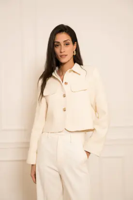 Élise tweed jacket, ecru