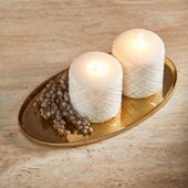 Gabrielle candle platter oval