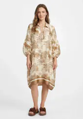 Dress with Toile De Jouy print, beige