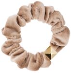 Velvet mini scrunchie, sparkled champagne
