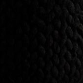 Silver creek footstool fur, black