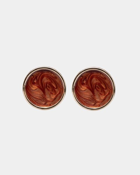 Ava pearls earrings, pearl cognac