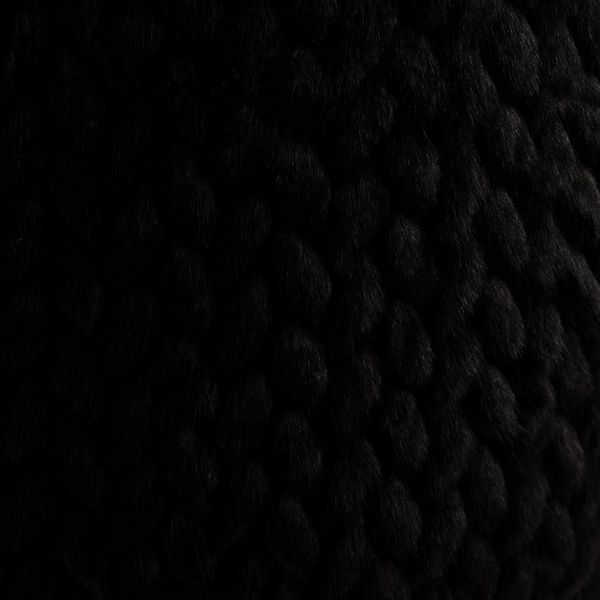 Silver creek footstool fur, black