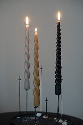 Kierrekynttilä 2kpl, grafiitinharmaa