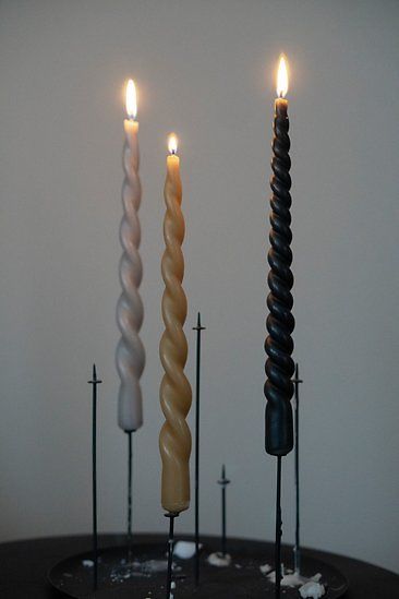 Kierrekynttilä 2kpl, grafiitinharmaa