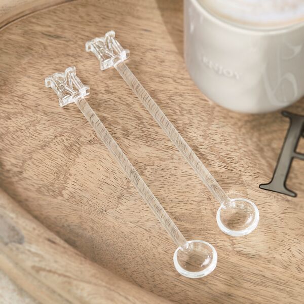 Glass spoons set of 2 pieces