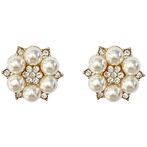 Pearl vintage button covers, gold