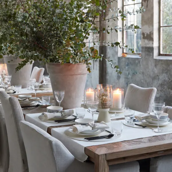 Table runner white 150x50 2pcs