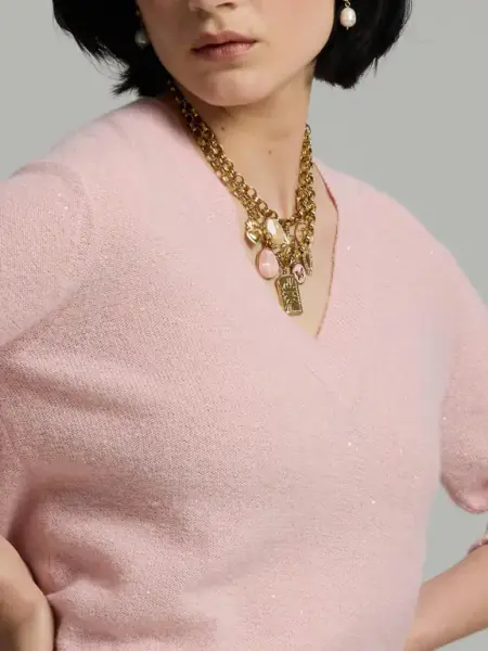 Zelda neule, vaaleanpunainen pioni