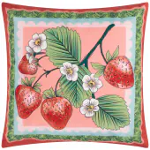Anemone strawberries ourdoor cushion 43x43, multi