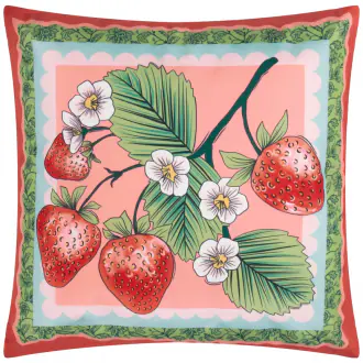 Anemone strawberries ourdoor cushion 43x43, multi