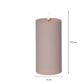 Flamme soft LED-kynttilä 17,5cm, beige