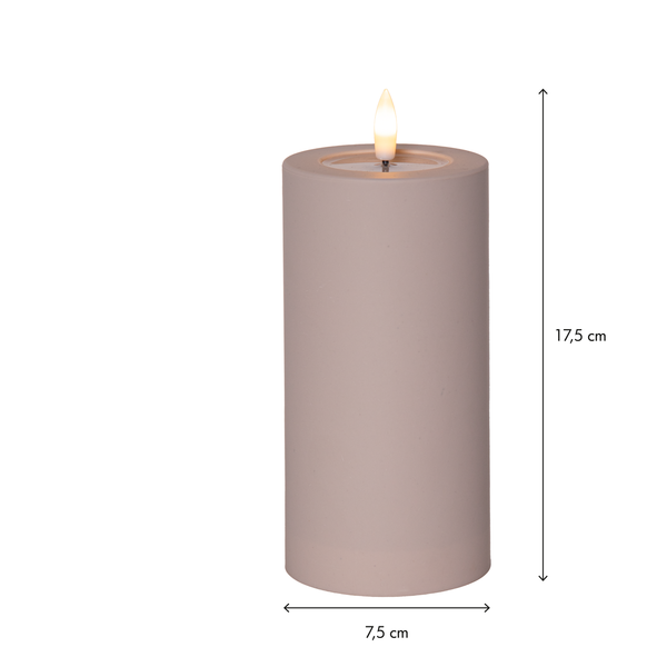 Flamme soft LED-kynttilä 17,5cm, beige