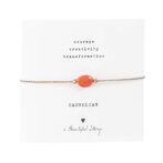 Gemstone card carnelian gold bracelet