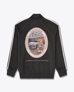 Tracksuit jacket oval backprint Filou CXLVIII, black