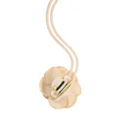 Satin rose brooch, champagne