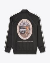 Tracksuit jacket oval backprint Filou CXLVIII, black