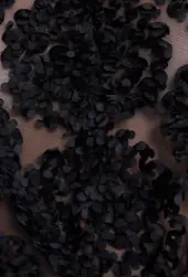 Rosette blouse, black