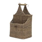 Rustic rattan mylan toilet roll holder