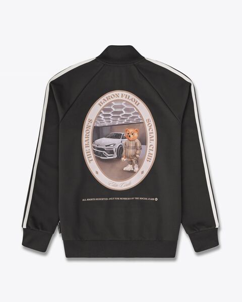 Tracksuit jacket oval backprint Filou CXLVIII, black
