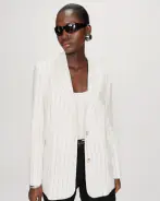 Velvet blazer, white