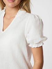 Odesa linen blouse, white