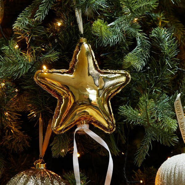 Balloon star ornament gold L