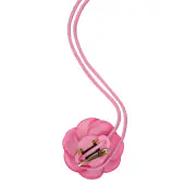 Satin rose brooch, bubblegum pink