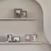 Double photo frame silver 10x15