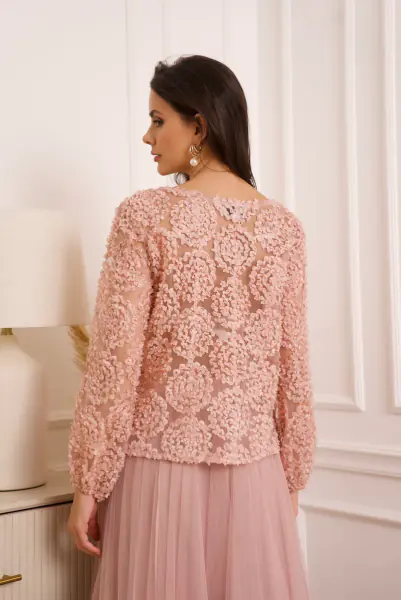 Rosette blouse, rose