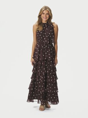 Marli big dot dress, brown