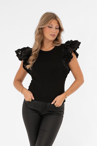 Ava top, black