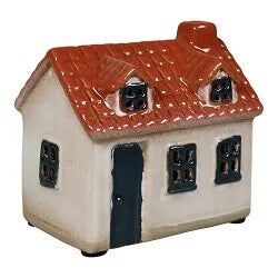 Ceramic house 8cm, white