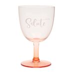Salute wine glass, pink