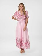 Serna flower print dress, light pink