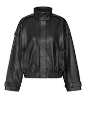 Aluka leather jacket, black