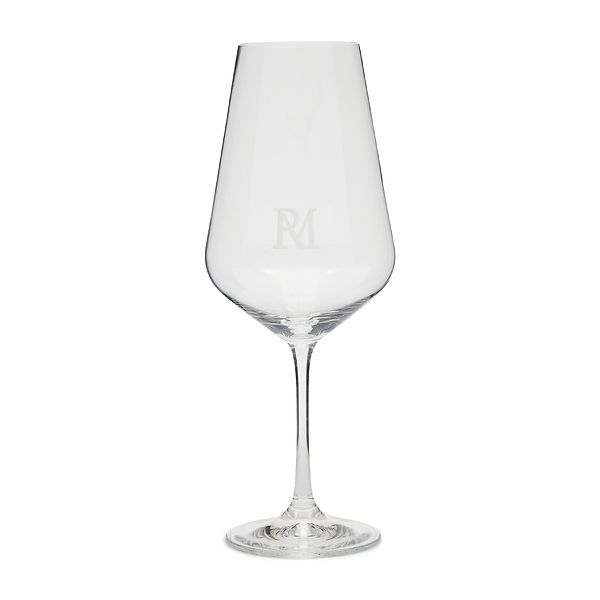 RM monogram red wine glass