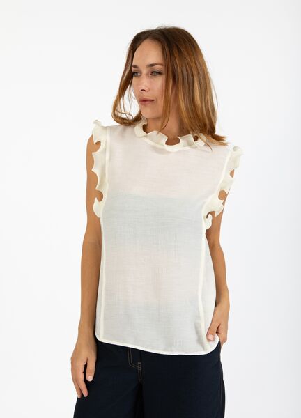 Top with ruffles, creme