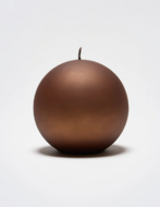 Velvet ball candle 12cm, seepia