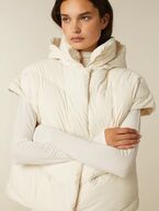 Summer puffer vest, white pepper