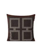 Graphic wool 50x50, dark gray/white/brown