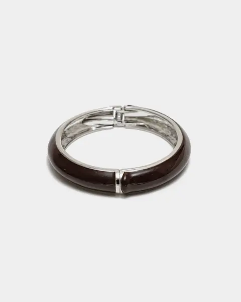 Adele bracelet, brown with silver