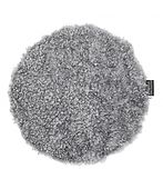 Curly round seat cover, charcoal