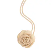 Satin rose brooch, champagne