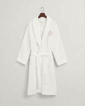 Crest robe, white
