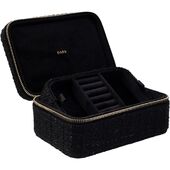 Tweed jewellery box, black